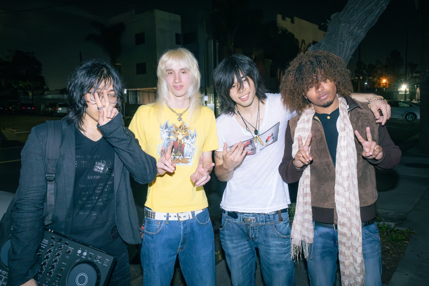 group photo outside los angeles show